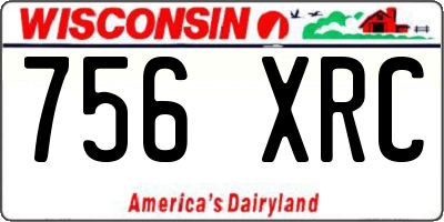 WI license plate 756XRC