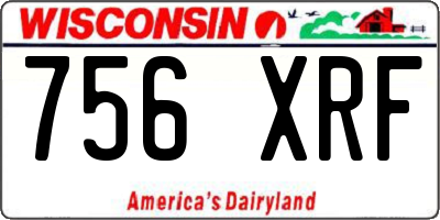 WI license plate 756XRF