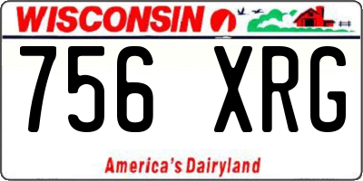 WI license plate 756XRG