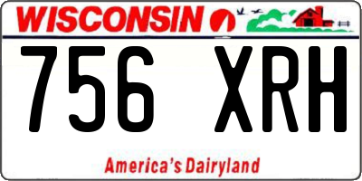 WI license plate 756XRH