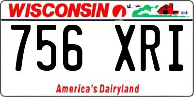 WI license plate 756XRI