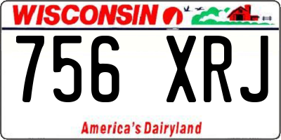 WI license plate 756XRJ