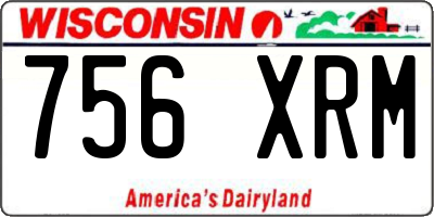 WI license plate 756XRM