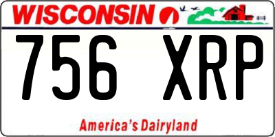 WI license plate 756XRP