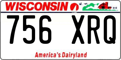 WI license plate 756XRQ