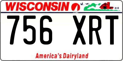 WI license plate 756XRT