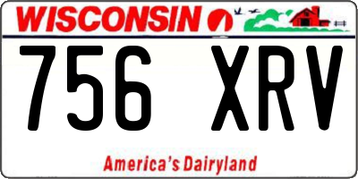 WI license plate 756XRV