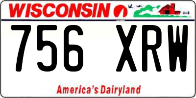 WI license plate 756XRW