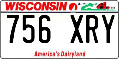 WI license plate 756XRY