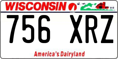 WI license plate 756XRZ