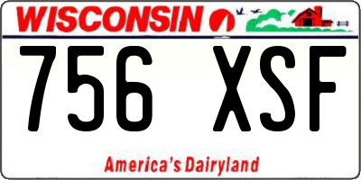 WI license plate 756XSF