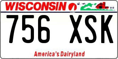 WI license plate 756XSK