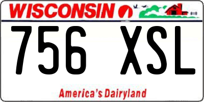 WI license plate 756XSL