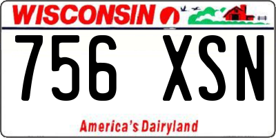 WI license plate 756XSN