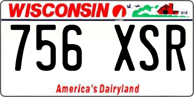WI license plate 756XSR
