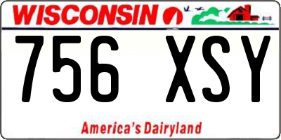WI license plate 756XSY