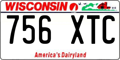 WI license plate 756XTC