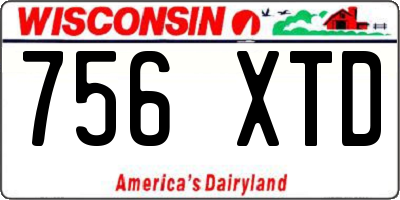 WI license plate 756XTD
