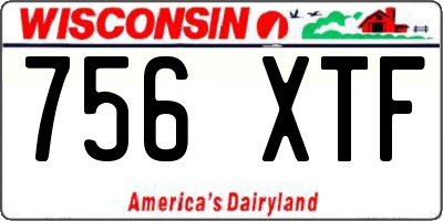 WI license plate 756XTF