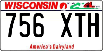WI license plate 756XTH