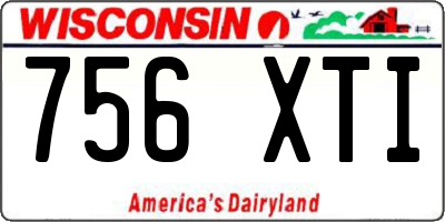 WI license plate 756XTI