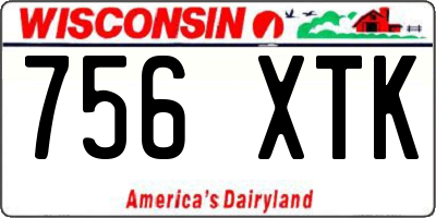 WI license plate 756XTK