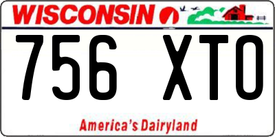 WI license plate 756XTO