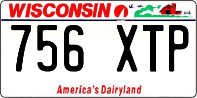 WI license plate 756XTP