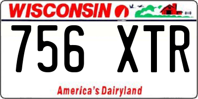 WI license plate 756XTR