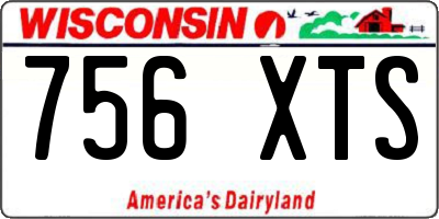 WI license plate 756XTS
