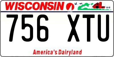WI license plate 756XTU