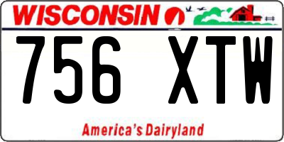 WI license plate 756XTW