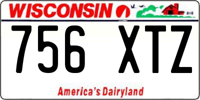 WI license plate 756XTZ