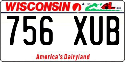 WI license plate 756XUB
