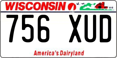 WI license plate 756XUD