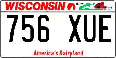WI license plate 756XUE