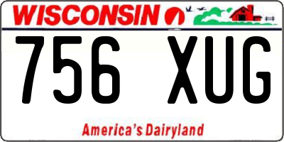 WI license plate 756XUG