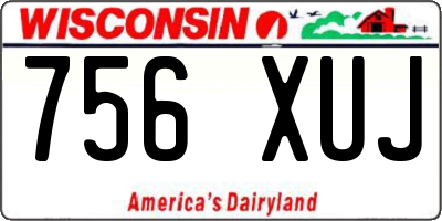 WI license plate 756XUJ
