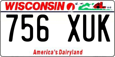 WI license plate 756XUK