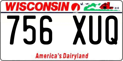 WI license plate 756XUQ