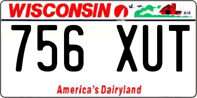WI license plate 756XUT