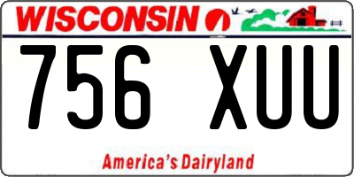WI license plate 756XUU