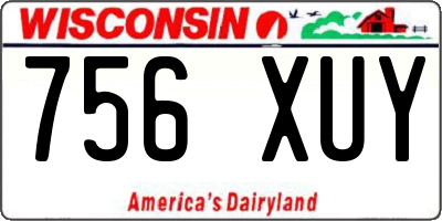 WI license plate 756XUY
