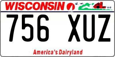 WI license plate 756XUZ
