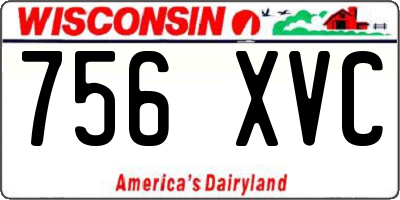 WI license plate 756XVC