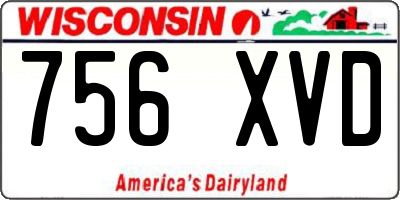 WI license plate 756XVD