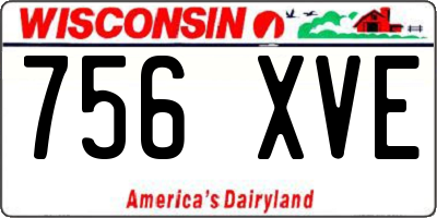 WI license plate 756XVE