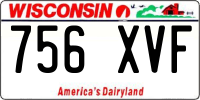 WI license plate 756XVF