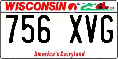 WI license plate 756XVG