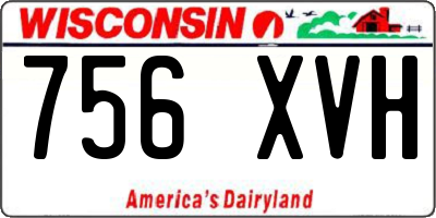 WI license plate 756XVH